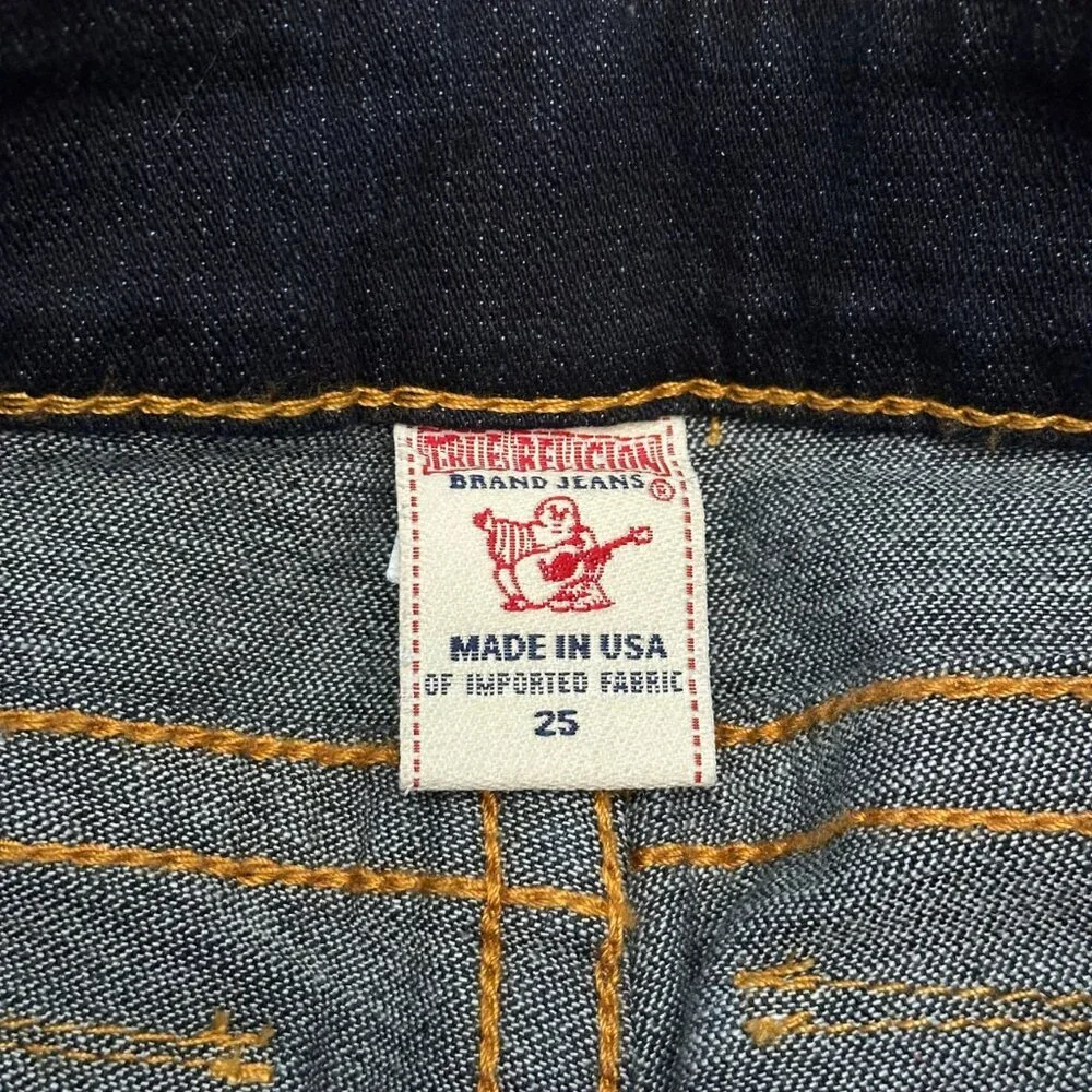 True Religion Joey Twisted Seam Flared Women's Low Rise Denim Jeans - Size 26x34 - Picture 9 of 10